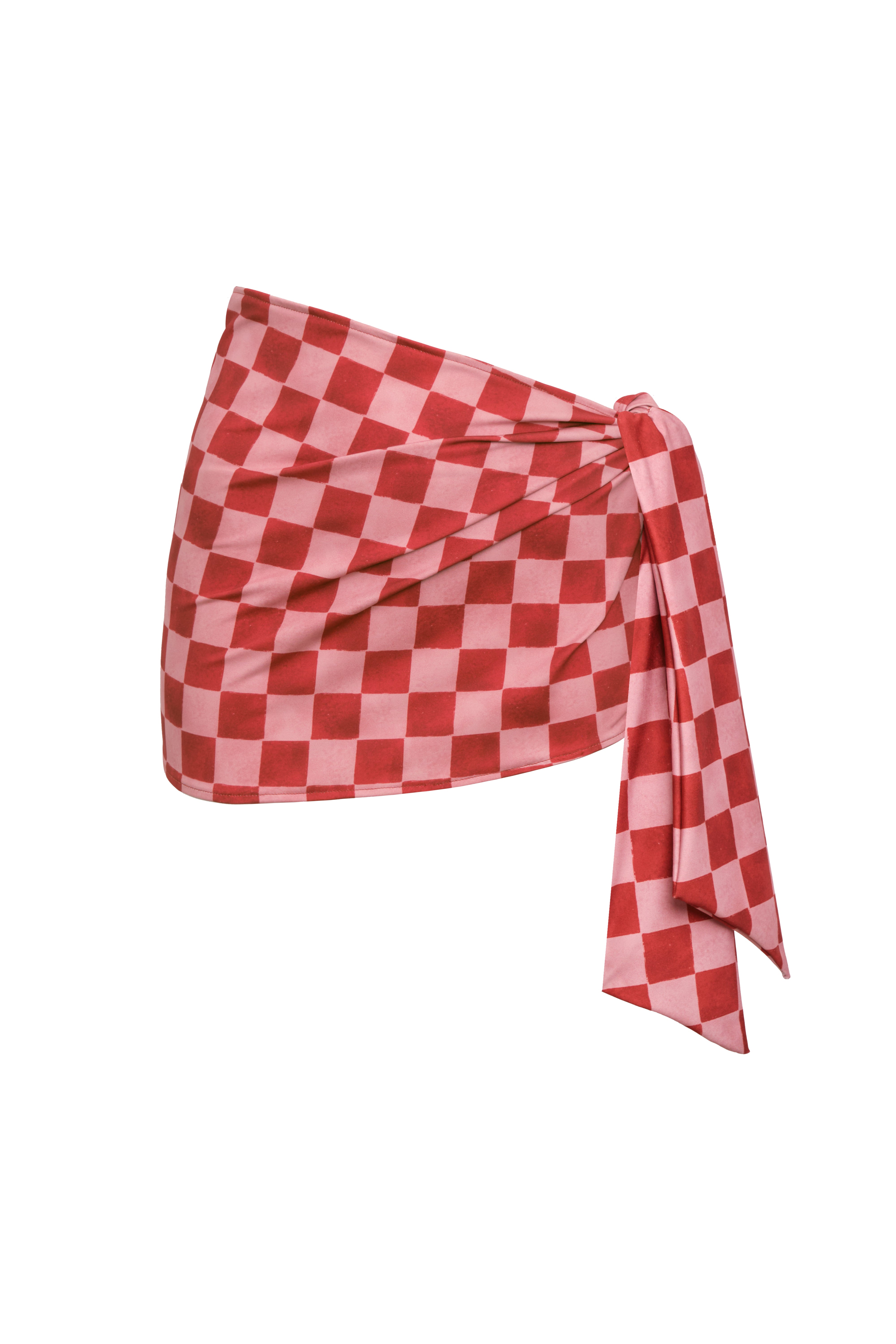 SASKIA RED CHECKERS MINI SKIRT