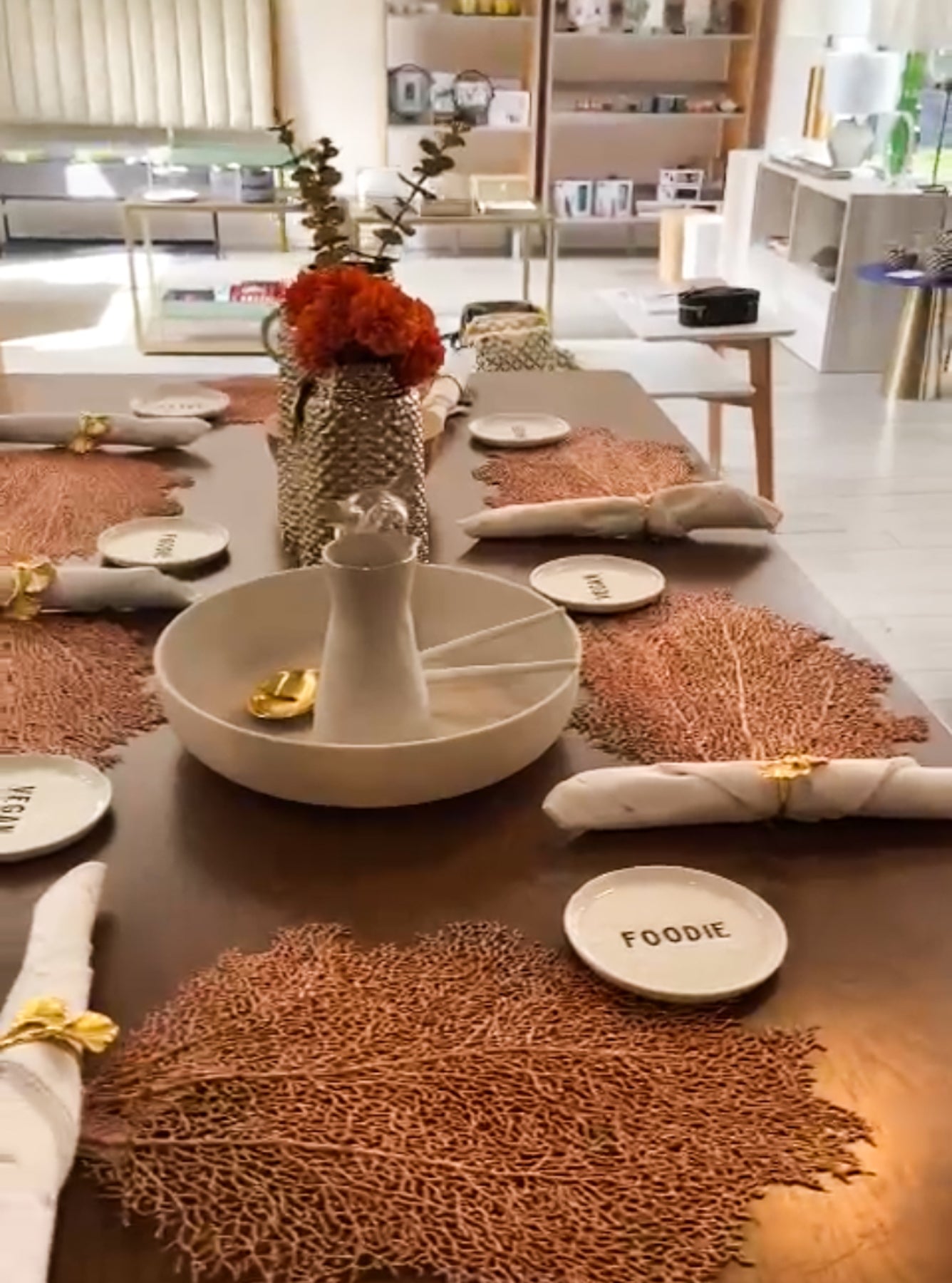 Metallic Leaf Placemat Collection