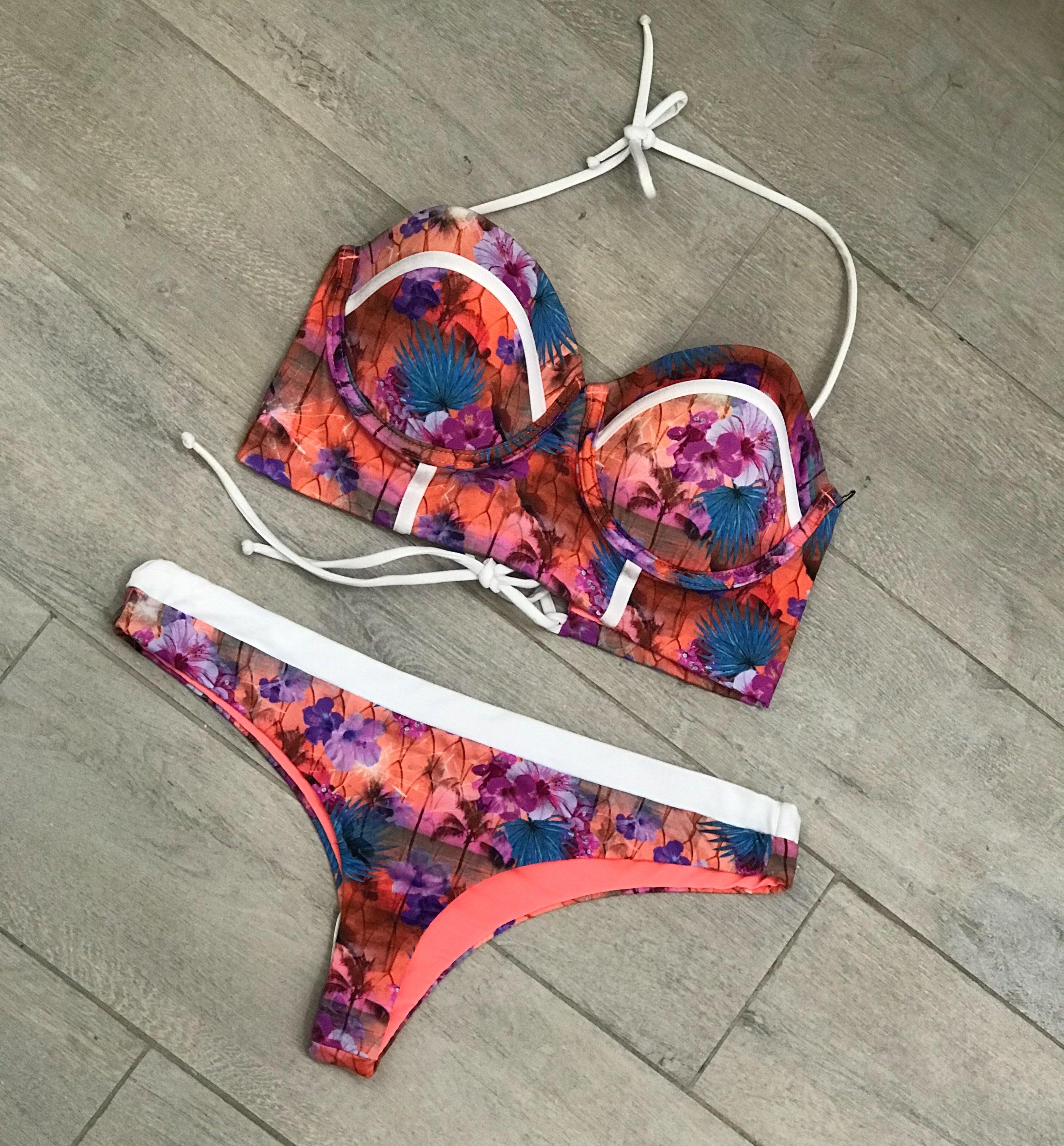 Swimsuit Bikini Copas Floreado - L