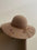 Beige Wool Felt Floppy Hat