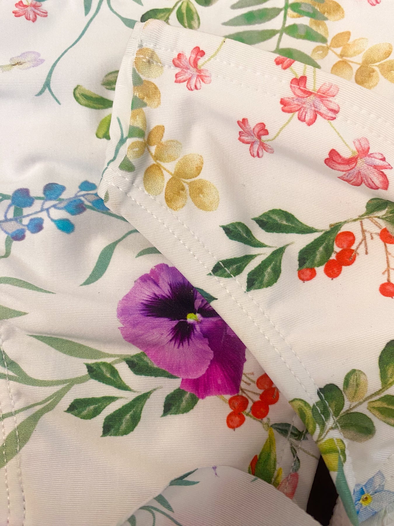 Floral With Shoulder Ruffles 6 Bikini Set