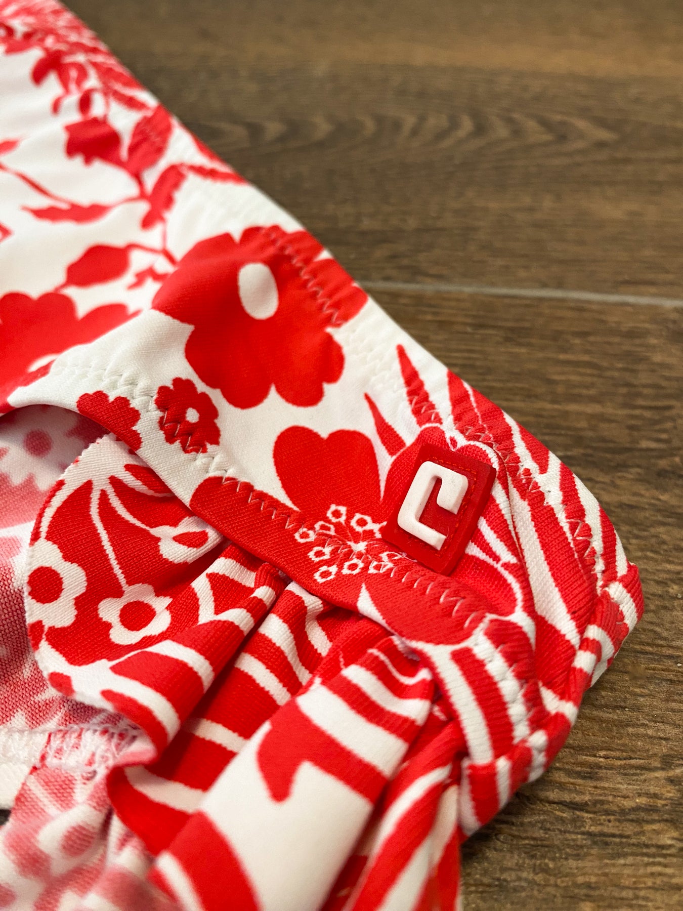 Red and White Floral Bottom