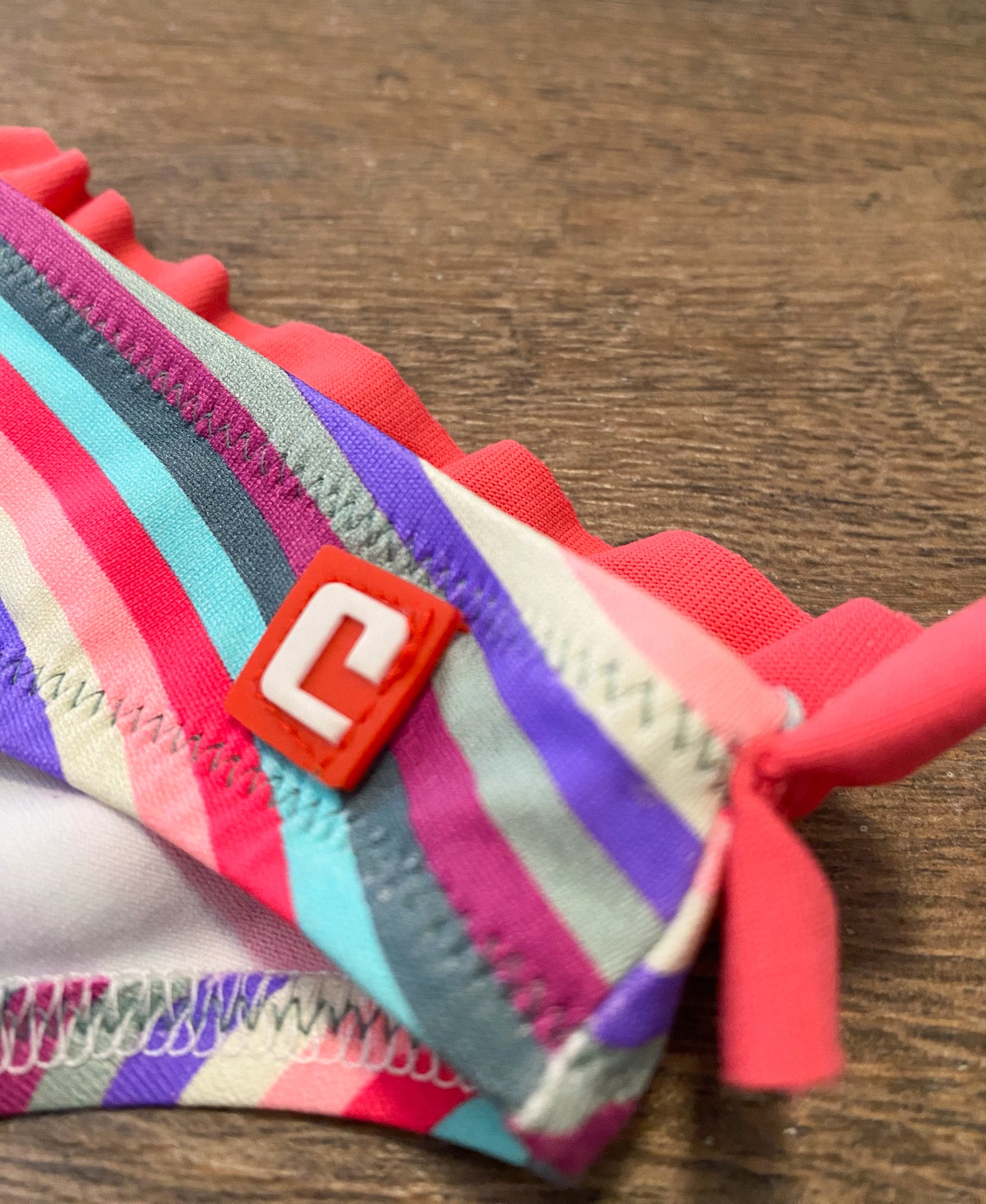 Floral and Striped Mixed Print Swimwear