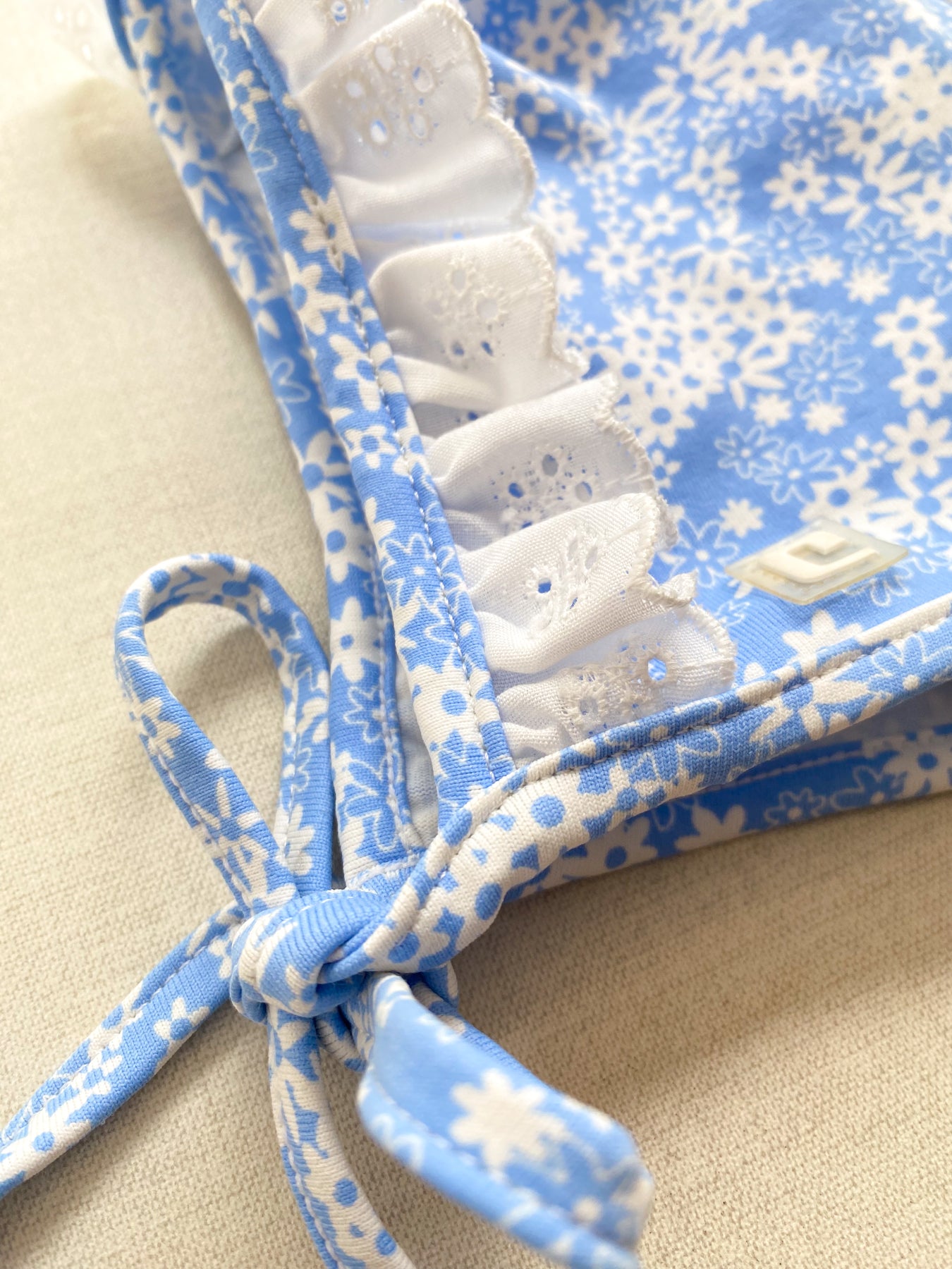 Light blue Floral Hat