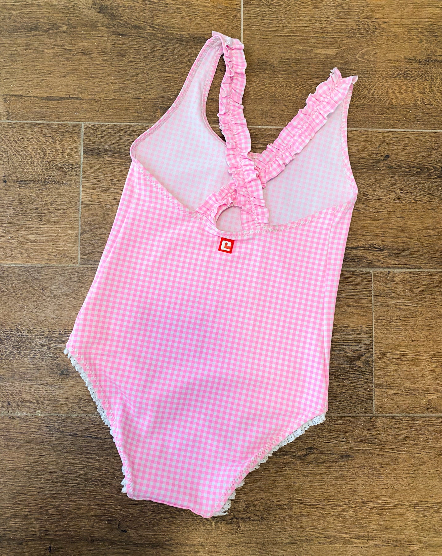 Pink Gingham Swimsuit