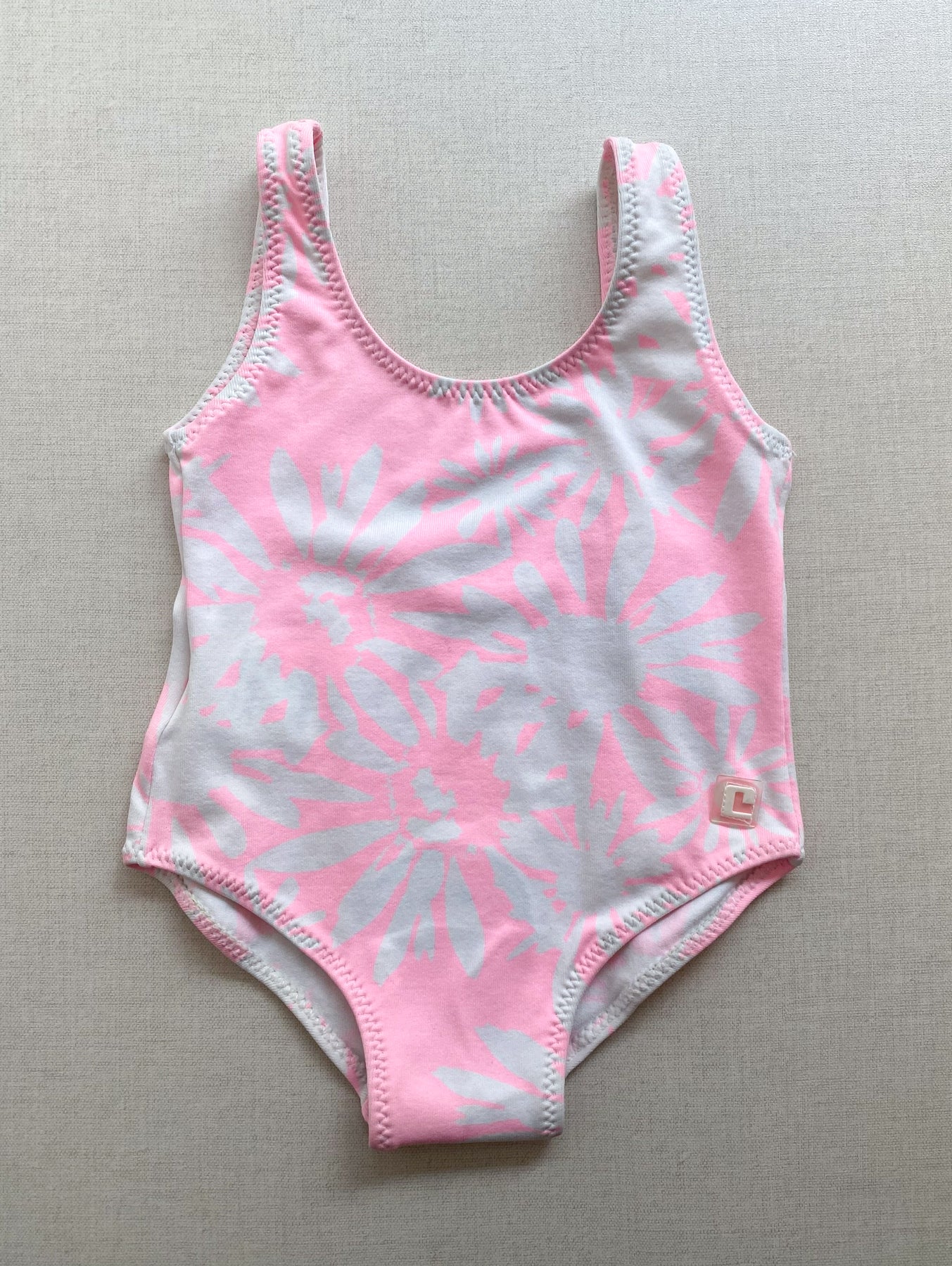 Neon Pink Sunflowers Swimsuit