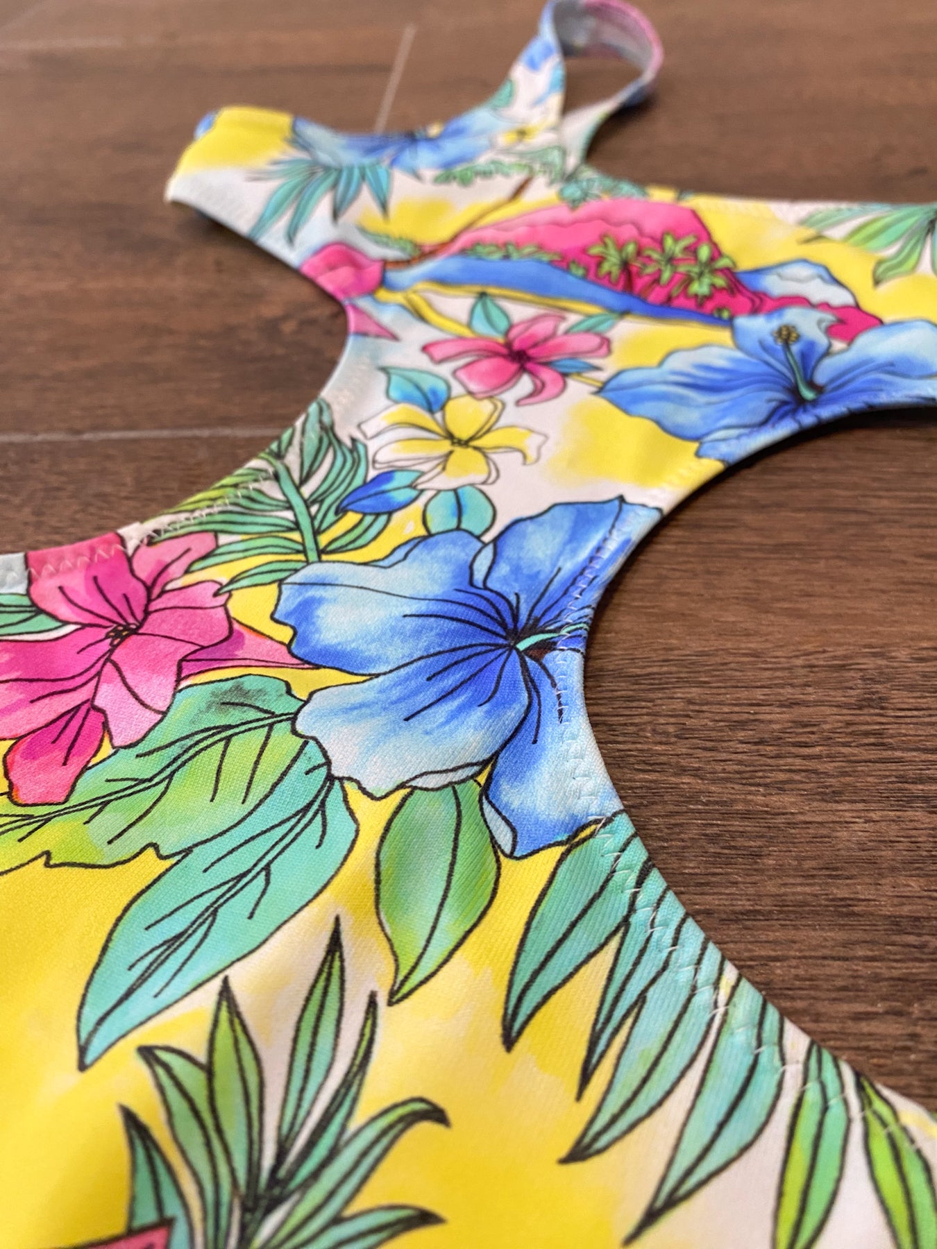 Tropical Volcano Yellow Bikini