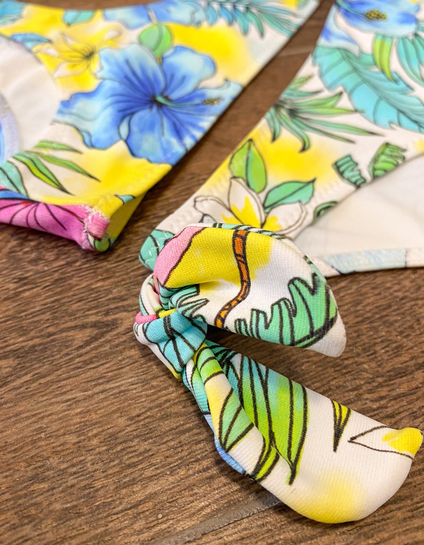 Tropical Volcano Yellow Swimsuit