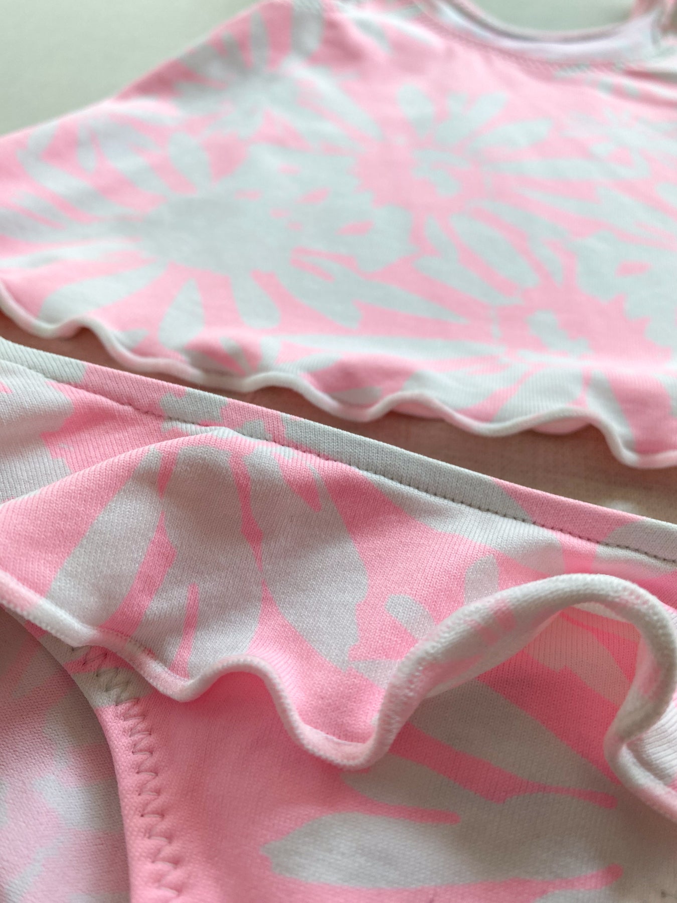 Neon Pink Sunflowers Swimsuit