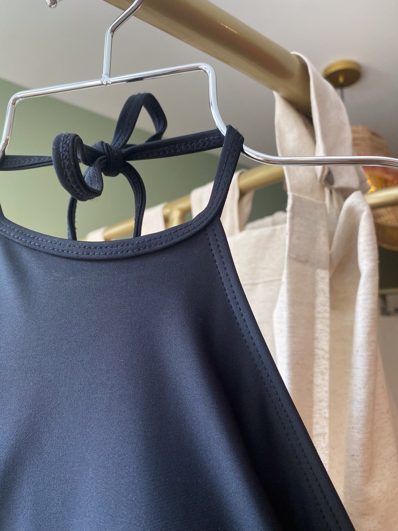 Swimwear - One Piece Halter - Black Xl