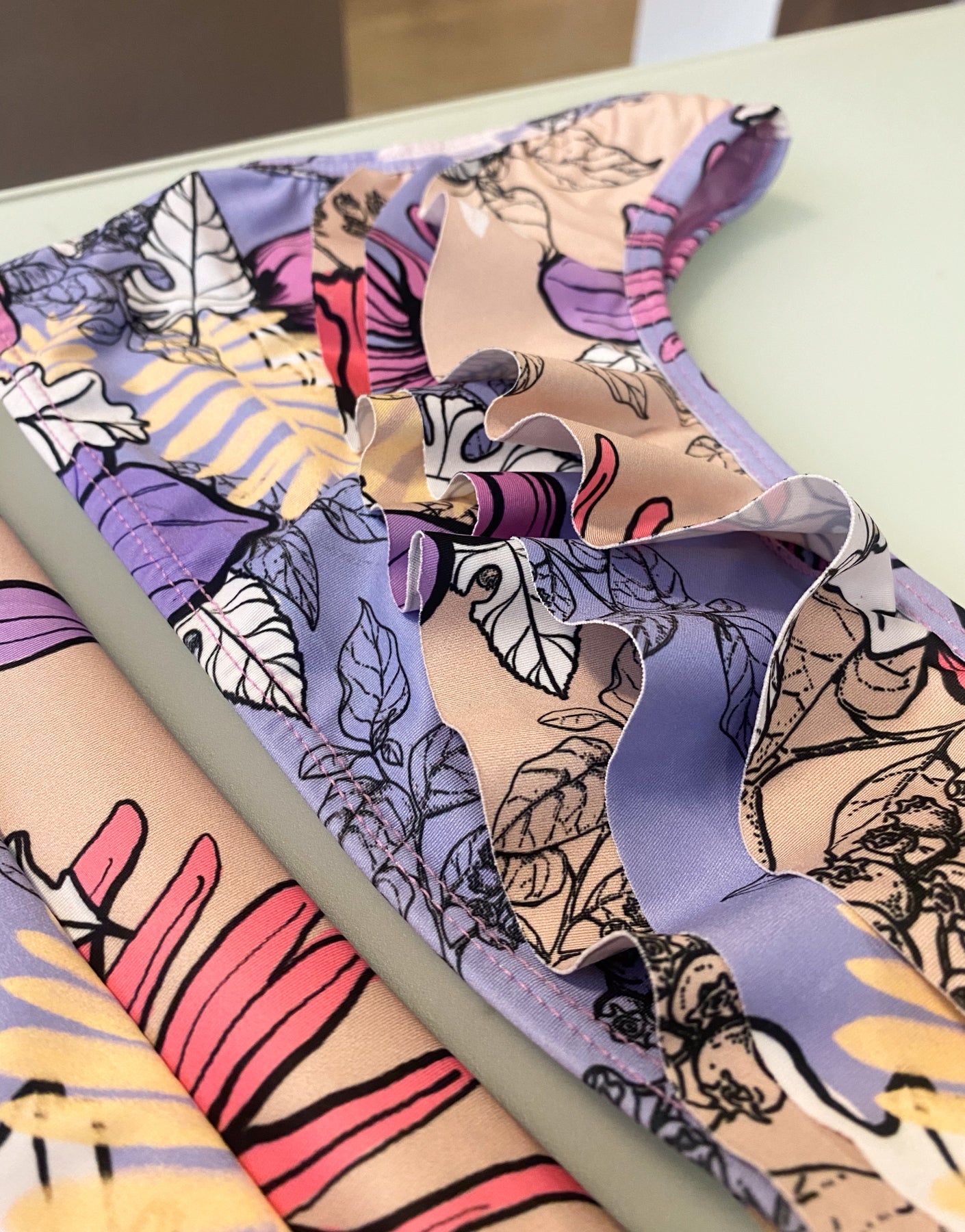 One Shoulder Kids bikini set