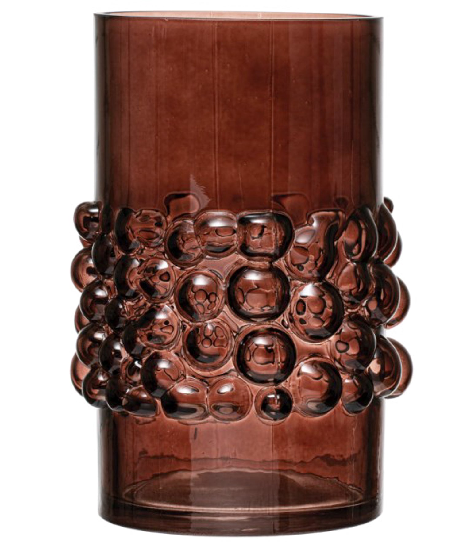 Florero De Vidrio Tono Morado