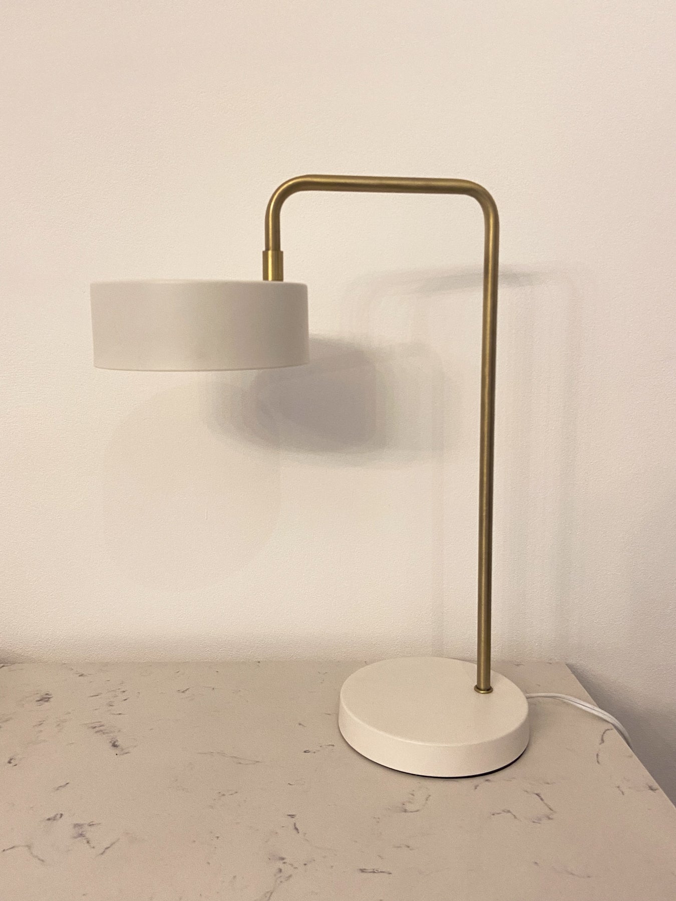 Puck White Table Lamp