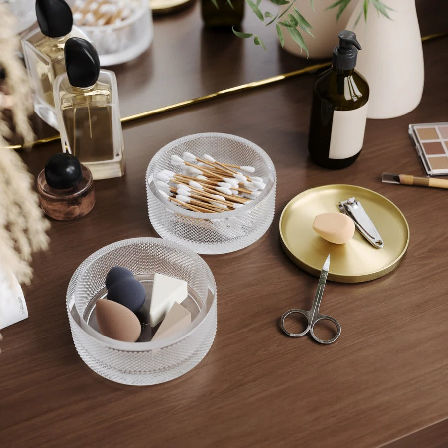 TESORA GLASS BOX BRASS - JOYERO VIDRIO