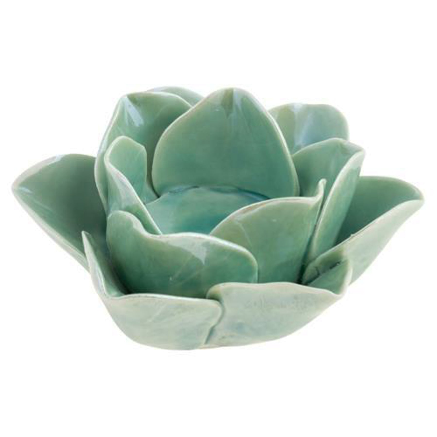 Lotus Floral Beige Porta Candela