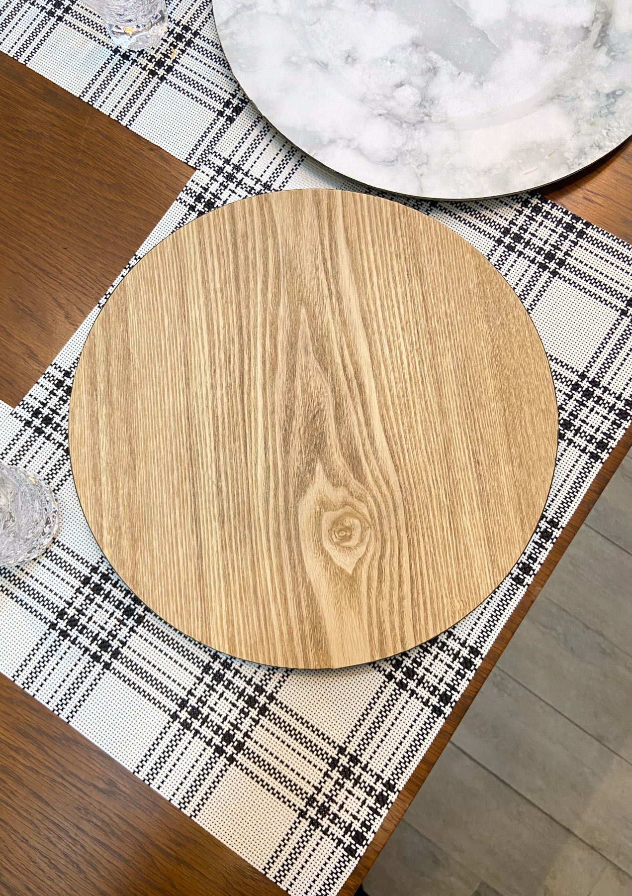 Faux Wood Charger Plate