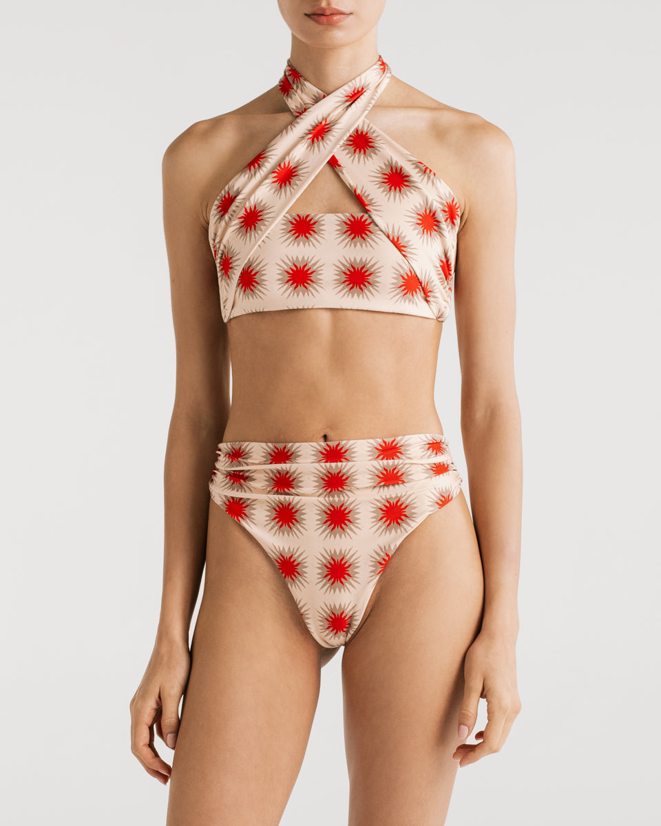 PAOLA STAR RED BIKINI TOP