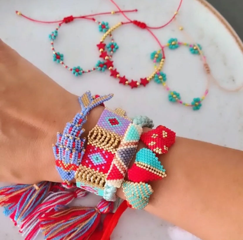 Pulsera 3 Corazones 3D