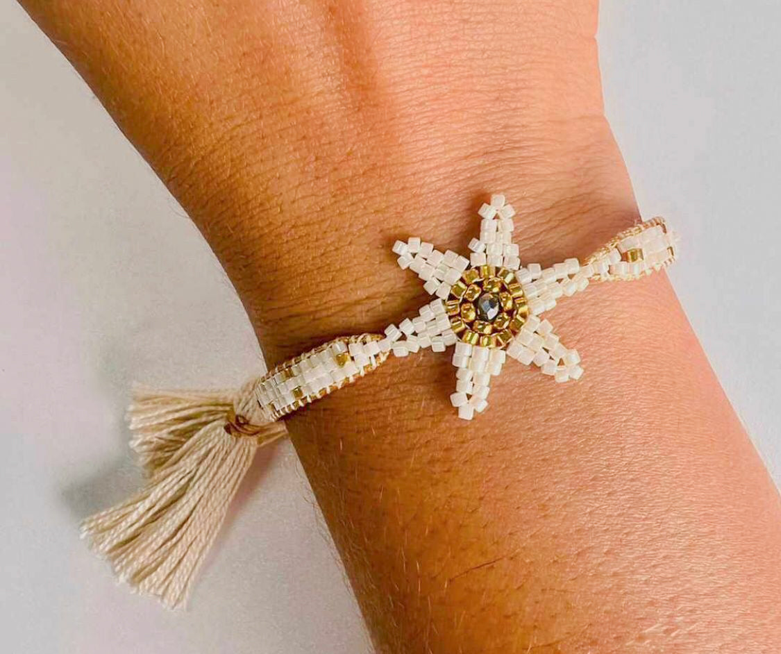 Pulsera Estrella / Flor Solitaria Mediana