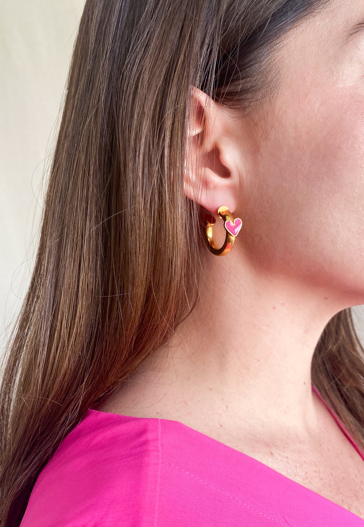 Argollitas De Corazon Mediana