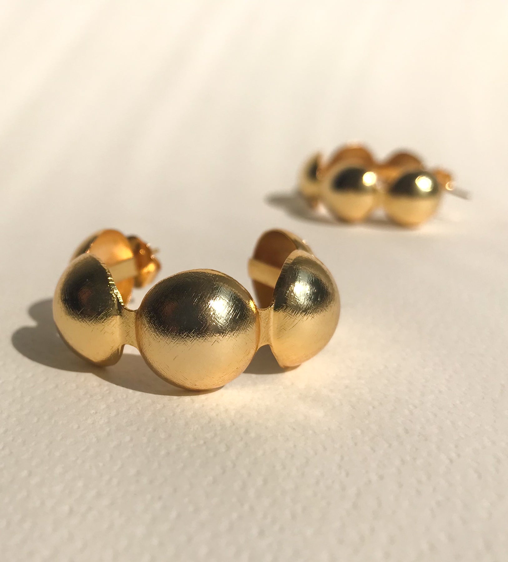 Argollas Doradas Bubble Doradas