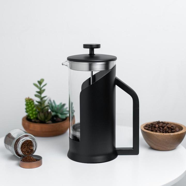 Glass French Press Black