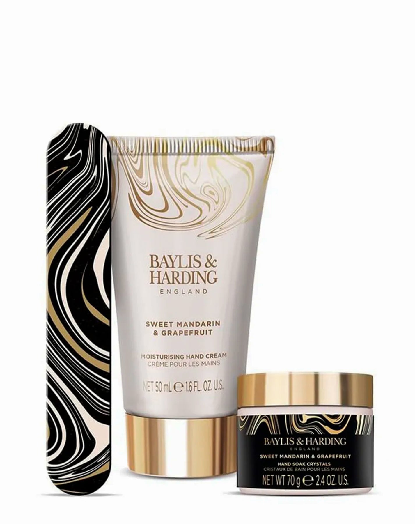 Manicure Gift Set Hand Cream Jar Hand Soak Crystals + Nail File