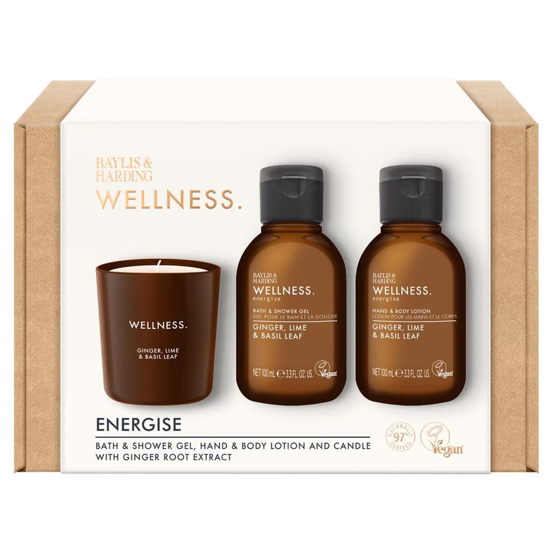 Wellness Luxury Candle Gift Set + 2 Bottles 100 ml