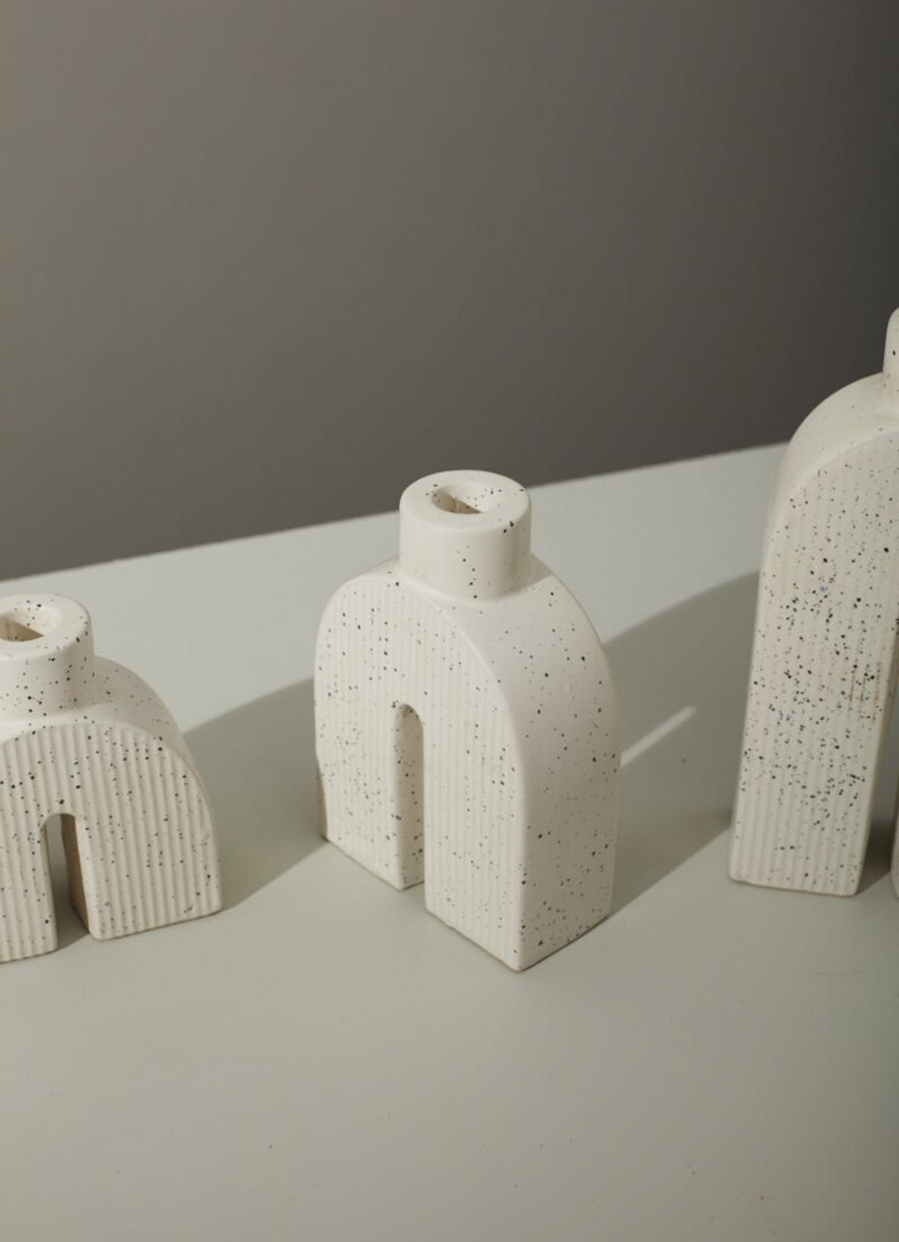 Trefoil Candleholder Speckled