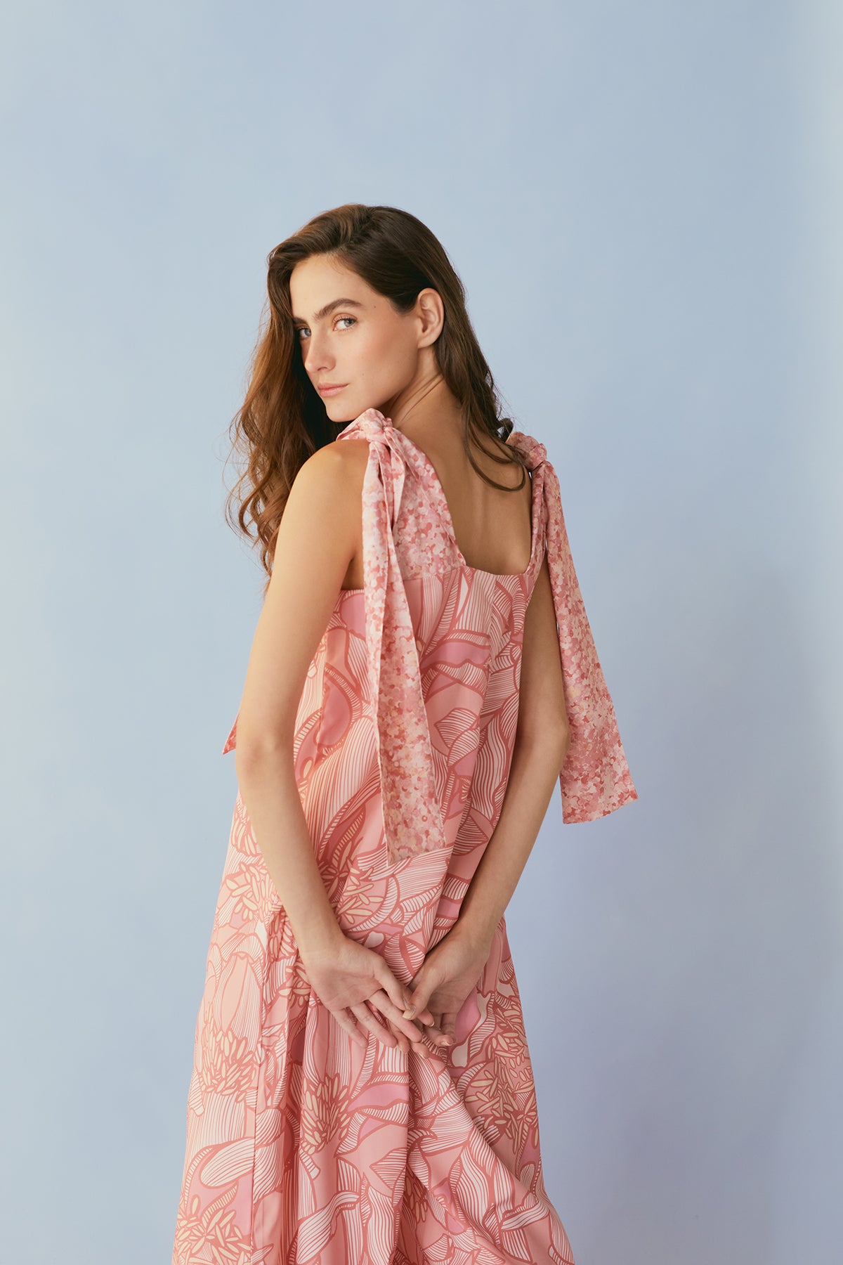 INES JUMPSUIT ROSÉ FLORAL Y DOT PRINT