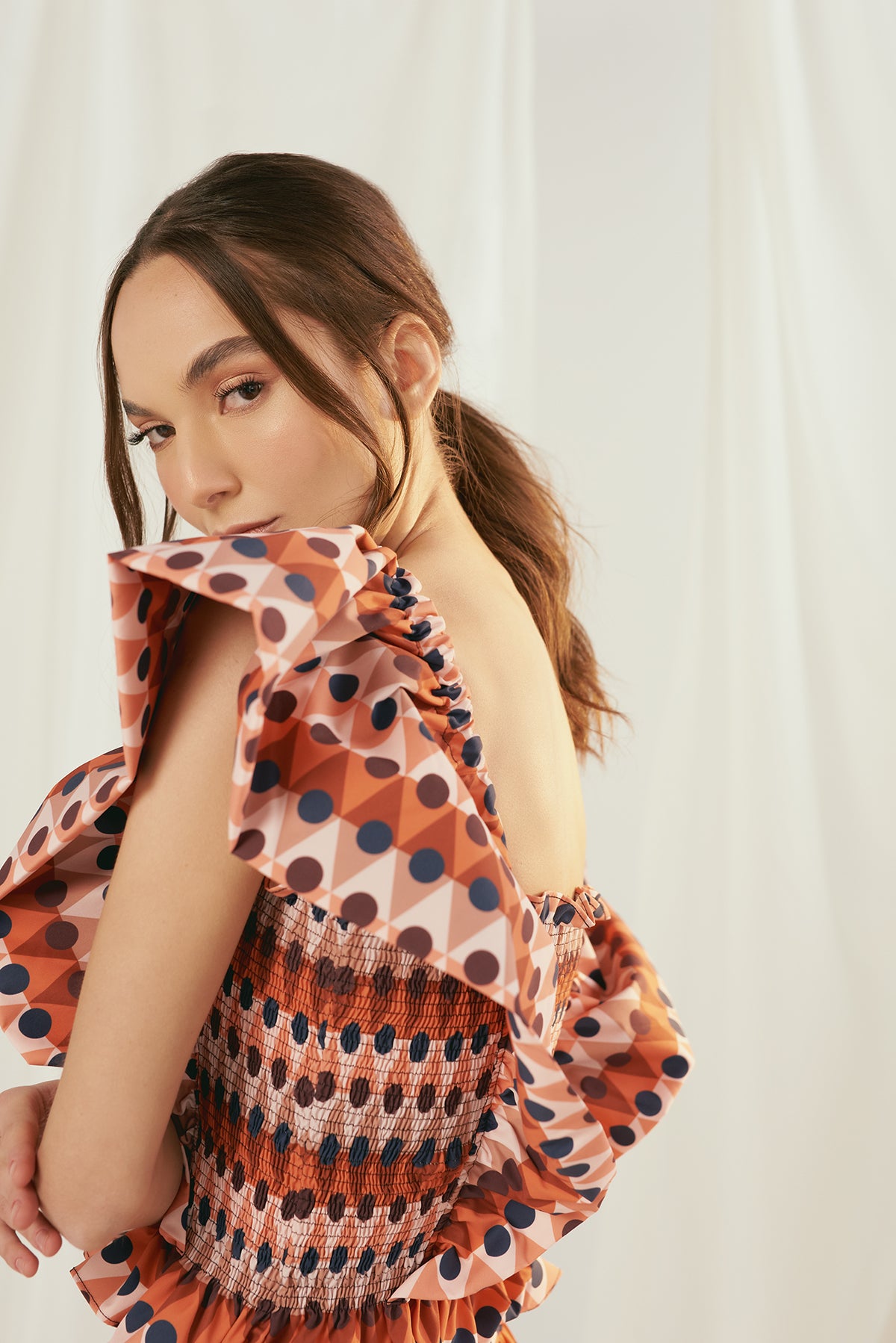 DIONE CROP TOP S PRINT ASIMETRICO