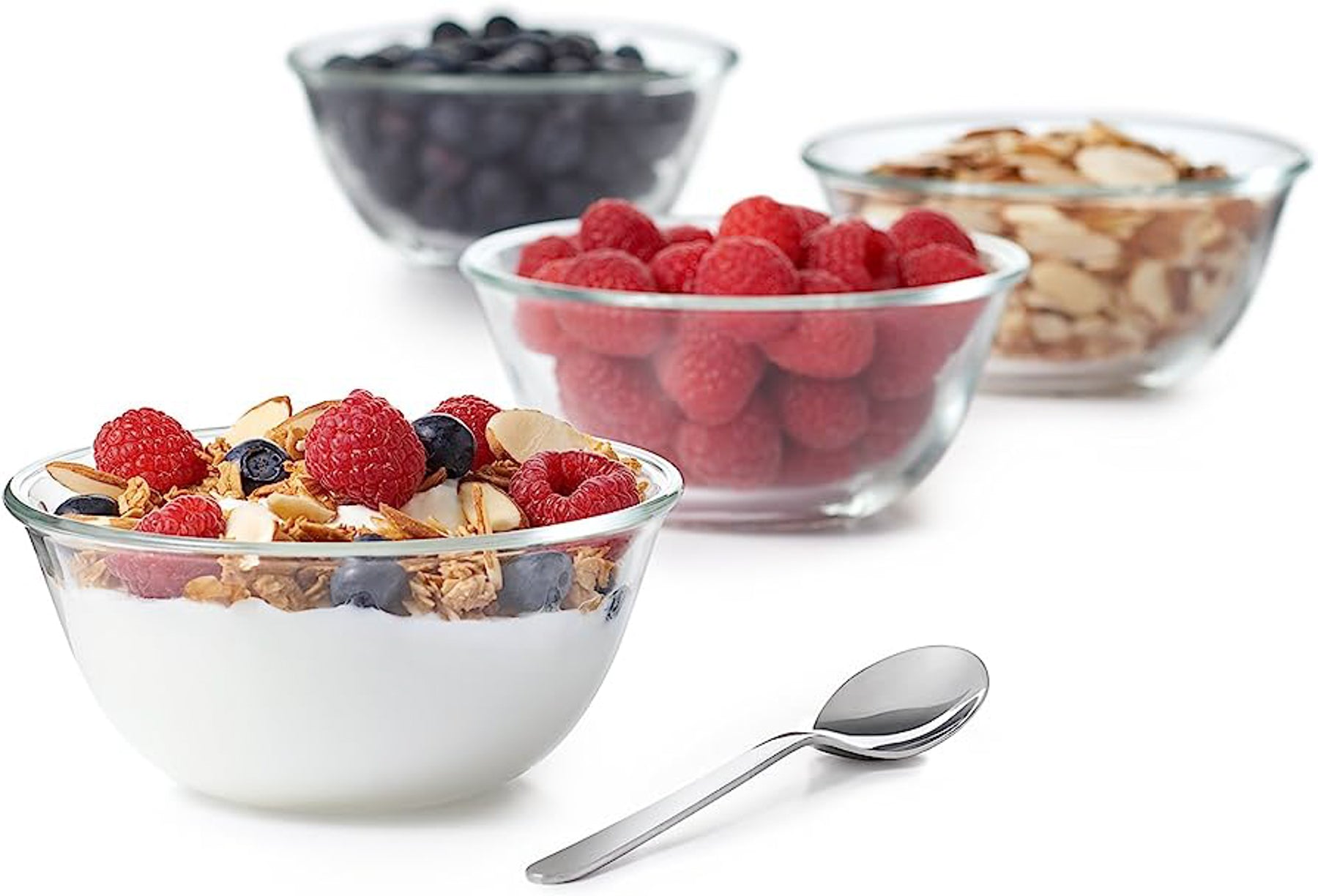 4-Piece Glass Prep Bowl Set