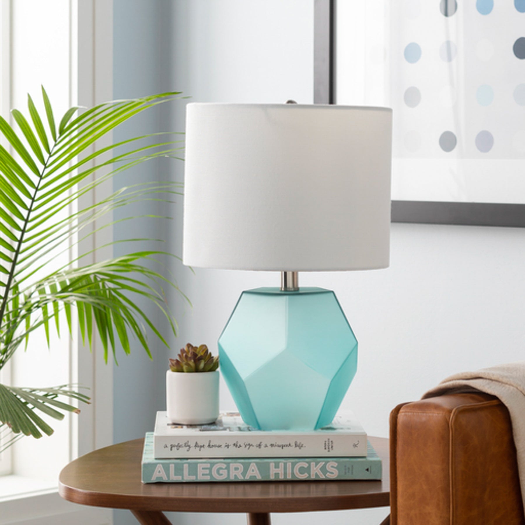 Geometric Glass Table Lamp