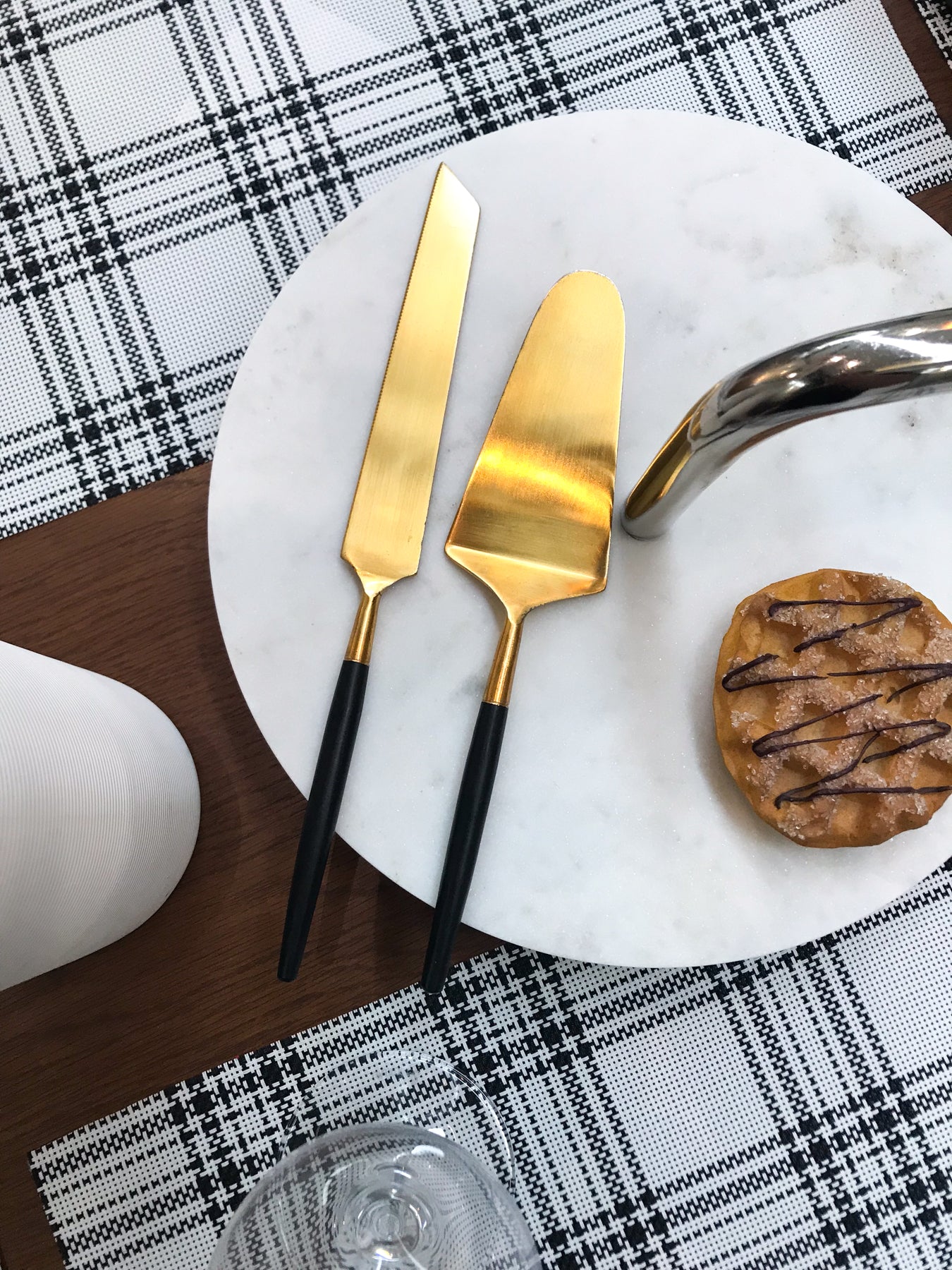 Marble Round Serving Tray