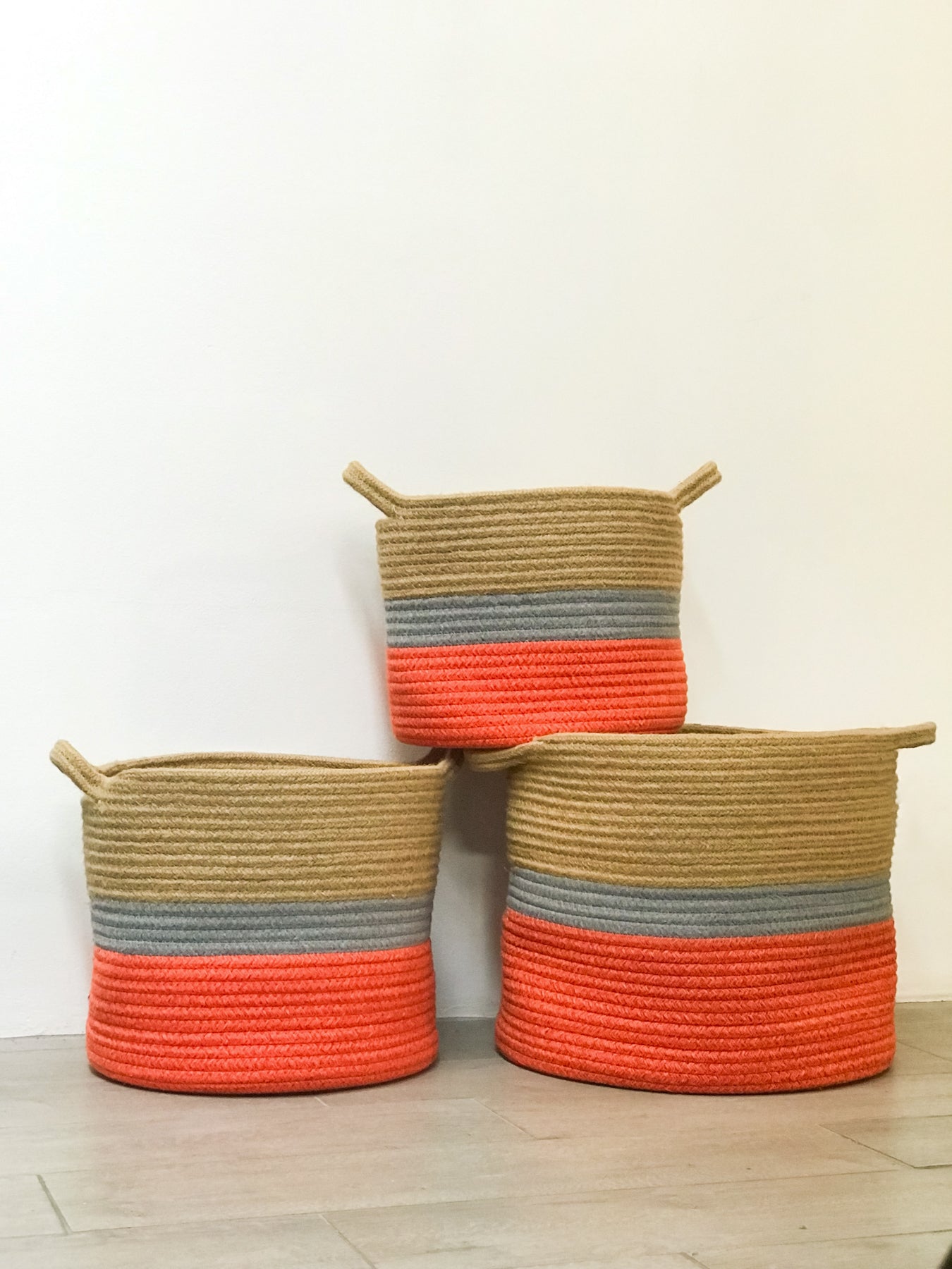 Ilesa Set Of 3 Baskets - Multicolor