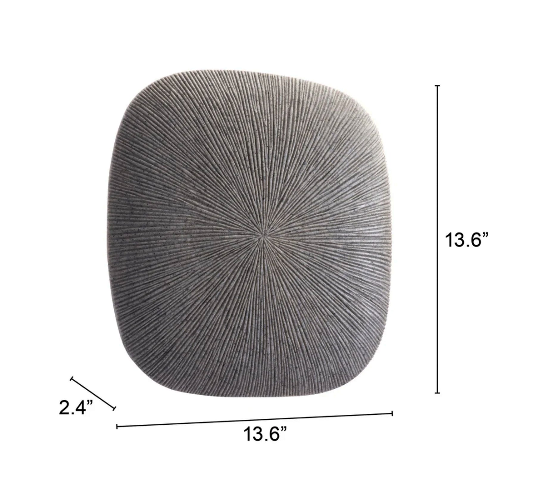 Square Granite Plaque in Light Gray