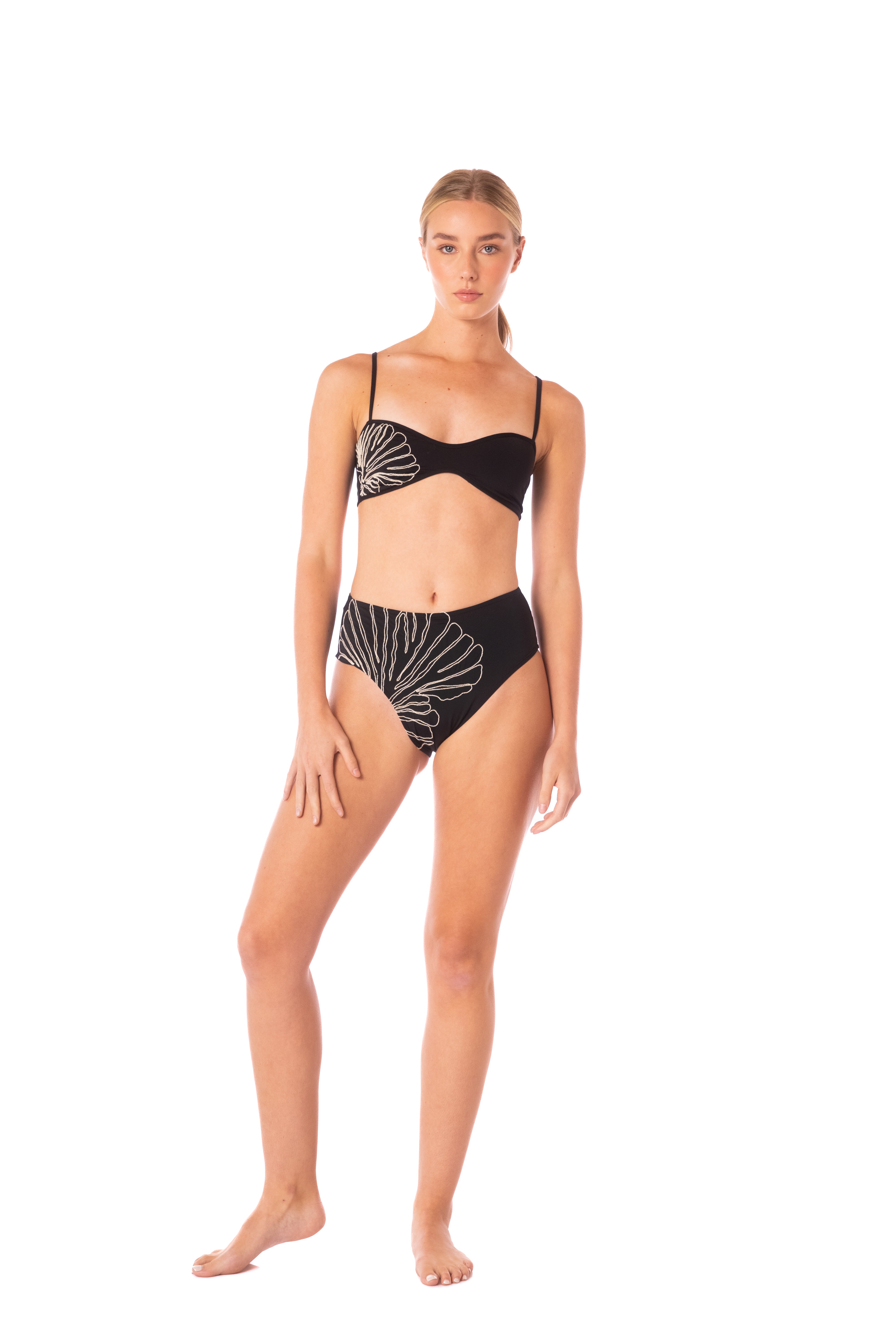 IZZIE BLACK REEF HIGH WAISTED BOTTOM