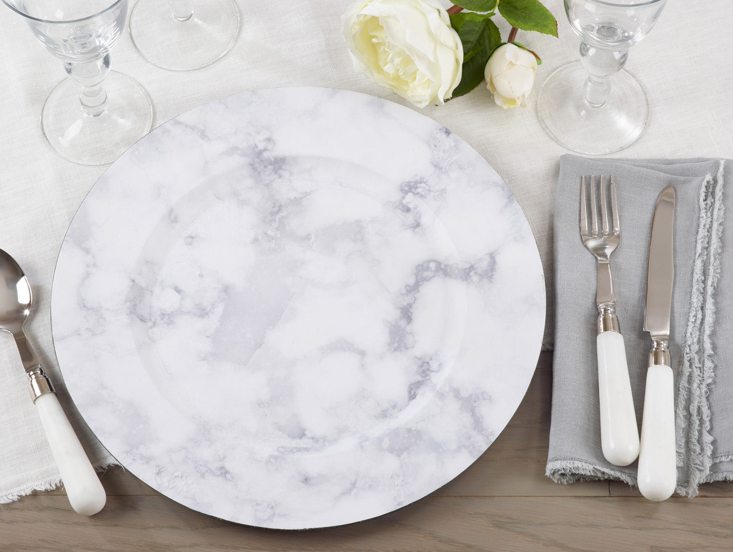 Faux Wood Charger Plate